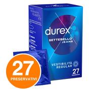 Preservativi DUREX SETTEBELLO JEANS 27 Profilattici in Scatola Forma Easy On