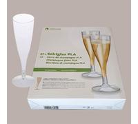 27 Pz Bicchiere Champagne Aperitivo Party Bio PLA Flute 100Ml
