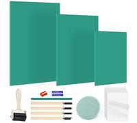27 Pz Linoleum per Incisione Fogli Di Gomma Kit, A4 A5 A6 Sgorbieper Linoleum con 15 Pz Carta di Riso, Gommaper Timbri Fai Da Te, Stampa Su Linoleum per Timbri Artigianato Progetti di Stampa