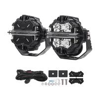 270° LED Driving Light 5" 21360LM Spot Beam White Amber DRL Off Road Work Light