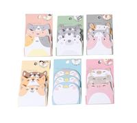 270 Sheets Cartoon Animal Note Paper Adheive Notes Paper 18x60mm Small Notepads For Student Teacher Writing Memo Sheets