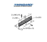 2700105 Mingardi | Staffa supporto attuatore speciale