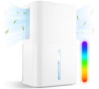 2700ML Deumidificatore Casa Silenzioso Deumidificatore con 6/8/10H Timer, 7 colori, Sbrinamento Automatico Portatile per Camera da Letto,Bagno,Armadio,Ufficio