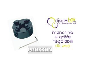 27024 MANDRINO 4 GRIFFE PER DB 25O PROXXON CON GRIFFE SINGOLARMENTE REGOLABILI