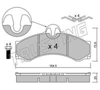 271.1 TRUSTING Kit pastiglie freno, Freno a disco per MERCEDES-BENZ