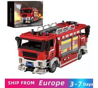 2713PCS Fuoco Rescue Veicolo Building Blocks Doppia Testa di Guida Città di Salvataggio Acqua Spray Modello di Auto Mattoni Giocattoli Per Bambini Regali di Festa
