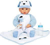 2736 Bambolotto small foot "Benno", in ccessori: coperta, cappellino, tutina e biberon, a partire da 2 anni