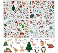 274 Adesivi Natalizi, 4 Fogli Adesivi Natale per Pacchetti, Stickers Natale Decorazioni Natalizie per Scrapbooking, Diario, Calendario, Foto Album, Biglietti d'Auguri, Libri, Bottiglia, Vasetti