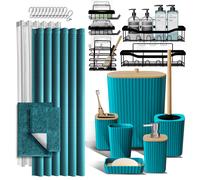 27PC Accessori Bagno Set Con / Doccia Caddies Bagno & Tappeti, Completo