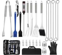 27Pcs Set per Barbecue in Acciaio Inossidabile, Set Di Posate Da Grill Professio