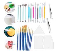 27Pezzi Cake Modelling Decorating Tool, Strumenti per Modellare Palline, Strumenti per Modellare Torte, Utensili da Modellare a Sfera, Attrezzi Ceramica, Strumenti Modellare Argilla per Torta Fondente