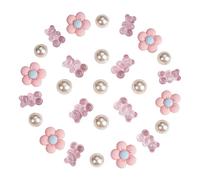 27Pezzi Charms Scarpa per Crocs,Perle d'orso Accessori per scarpe,Floral Resin Accessori,Accessori per Scarpe Fai da Te,Adatto per le Ragazze e le Donne,Regalo di Vacanza