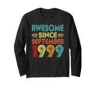 27th Birthday Idea Awesome Since September 1999 27 Years Old Maglia a Manica