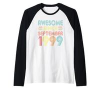 27th Birthday Idea Awesome Since September 1999 27 Years Old Maglia con Maniche Raglan