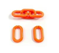 27x17mm 200pcs blu rosa ovale a forma a U Plastica acrilico anelli di collegamento in plastica acrilico Connettori di plastica Collegamenti per la creazione di arte