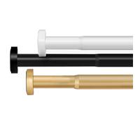Φ28,0 mm Asta Appendiabiti Estensibile Binario per Tende Estensibile Bastoni per Tende Senza Trapano in Alluminio per Soggiorno Divisorio Guardaroba(Gold,35.4-62.3in=90-160cm)