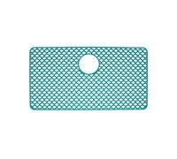 28.4in Dark Green Silicone Anti-Slip Sink Mat with Upper Middle Hole - Durable & Easy-Clean Kitchen Accessory