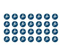 28 adesivi corrimano uso M012 - Ø 5 cm - resistente ai raggi UV e alle intemperie - ISO 7010 - sostenibili - Cartello di obbligo (5 cm, corrimano)