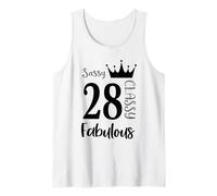 28 Anno Vecchio e Favoloso - Donne 28 ° Compleanno Sassy Classy Canotta