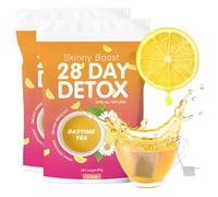 28 Bustine di Tè Detox, Tè verde agli agrumi, Tè modellante per il Corpo, stimola il Metabolismo, Disintossicazione Delicata, per Donne e Uomini