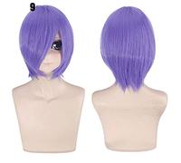28 colori 30 cm parrucca cosplay per feste corte in costume nero bianco viola blu giallo parrucche universali in fibra resistente al calore frangetta peluca 9