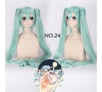 28 colori Vocaloid Hatsune Miku Parrucca Black Rock Shooter Senbon Zakura Parrucca Cosplay Lunghi capelli sintetici Chip Coda di cavallo + Parrucca Cap Vocaloid Numero 24