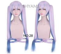 28 colori Vocaloid Hatsune Miku Parrucca Black Rock Shooter Senbon Zakura Parrucca Cosplay Lunghi capelli sintetici Chip Coda di cavallo + Parrucca Cap Vocaloid Numero 28