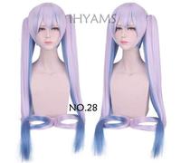 28 colori Vocaloid Hatsune Miku Parrucca Black Rock Shooter Senbon Zakura Parrucca Cosplay Lunghi capelli sintetici Chip Coda di cavallo + Parrucca Cap Vocaloid Numero 28