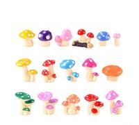 28 funghi in miniatura in resina con forme distinte per abbellire giardini fatati e progetti artigianali in varie impostazioni