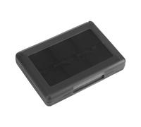 28 in 1 PP Plastic Game Card Case Holder Cartridge Storage Box 3DS DSL DSI LL Organiser Protector Wallet Portable Case for Game Cards SD TF Stylus White (Black)