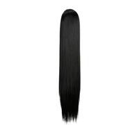 28-Inch Long Straight Ponytail Extension - Black | Drawstring Synthetic Hai | Length 71cm / 28-Inch Fit, Lightweight 130g Build, Heat-Resistant High Temperature Wire, Secure Drawstring Design, For Daily
