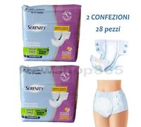 28 PANNOLONI MUTANDINA ASSORBENTI PER INCONTINENZA GIORNO E NOTTE SERENITY Tg. M