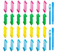 28 Pezzi Bigodini Riccioli a Spirale Senza Calore Onde Bigodini Styling Kit Bigodini a Spirale Rulli Capelli Magici con 2 Ganci Styling per Capelli Extra Lunghi Maggiori Tipi di Acconciature (15 cm)