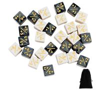 28 Pezzi contatori cubi The Gathering Accessories, contatori Dadi d6, Dadi fedeltà Token, Nero, Bianco, con Sacchetti, per Giochi da Tavolo, riunioni di Famiglia, Incontri tra Amici
