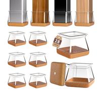 28 Pezzi Gommini per Sedia Quadrati, Grande Silicone Tappi Feltrini Piedini per Sedie, Protezioni per Gambe di Sedie Mobili per Pavimenti in Legno (Fit: 25.1-36mm)