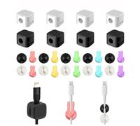28 Pezzi Magnetico Cavo Clips Multiuso Set, Antiscivolo Organizer da Scrivania con Filo per Pollice, Portacavo Magnetica Cable Management Autoadesivo, Tre Tipi Supporto Organizzatore di Cavi Scrivania