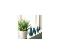 28 pezzi Mini Village Arbres givrés Bouteille Brosse Arbres avec des Bases en Bois pour la decoration de fête à Domicile et Affichage de l'a