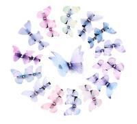 28 Pezzi Mollette Capelli a Farfalla, 3D Glitterati Fermagli per Capelli Accessori Capelli per Bambina Donna(Stili Colorati)