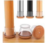 28 Pezzi Rotondi Gommini per Sedia, Grande Silicone Tappi per Sedie, Trasparente Feltrini Piedini per Sedie(Fit: 30.1-40mm)