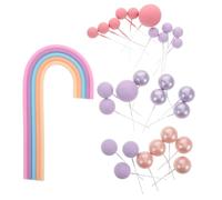 28 Pezzi Set Decorazioni Torta Arcobaleno per Compleanno