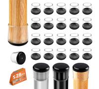 28 Pezzi Tappi per Sedie, Gommini in Silicone Rotondi, Protezioni per Tappeti per Gambe