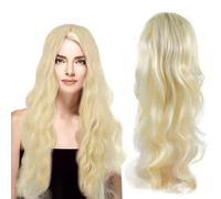 28 Pollici Lungo Ondulato Parrucche Bionda per Donne, Parrucca Bionda Lunga Boccoli, Lunga Capelli Ricci Adatto per Tutti i Giorni, Cosplay, Halloween