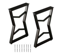28 Pollici Metallo Gambe Del Tavolo Pesante Industriale A Forma Di X. Fai -da -te Gambe Di Mobili Cast Fai -da -te Ferro Moderno Nero Insieme Di 2 Per Il Caffè, Cenare E Tavo(Size:50x70cm,Color:Black)