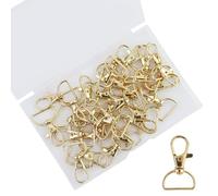 28 portachiavi con moschettone dorato, moschettone con giunto girevole, anello a D, per borse, portachiavi, portachiavi, catene per cuccioli, accessori fai da te, accessori macramè
