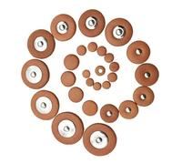 28 Pz Marrone BB Tono Acuto Sassofono Cuscinetti In Pelle Di Pecora Sax Pad Parti Sassofono Riparazione Parte