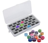 28 slot bobine vuote bobine bobine bobine, scatola di archiviazione trasparente in plastica in plastica rifornimento per cucire scatola di stoccaggio per macchina da cucire