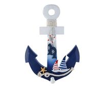 28 X20cm Arredamento Costiero Ancora Decorativa Ornamento Appeso Al Muro