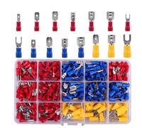 280 connettori a crimpare - Kit di 15 tipi di terminali elettrici, set di connettori a forcella maschio e femmina, 2,8 mm, 4,8 mm, 6,3 mm, 22-16 AWG