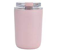 280 Ml Tazza Da Caffè Domestico Portatile Grande Capacità Silicone Acciaio Inossidabile Thermos (Rosa)