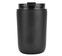 280 Ml Tazza Da Caffè Domestico Portatile Grande Capacità Silicone Acciaio Inox Thermos (Nero)
